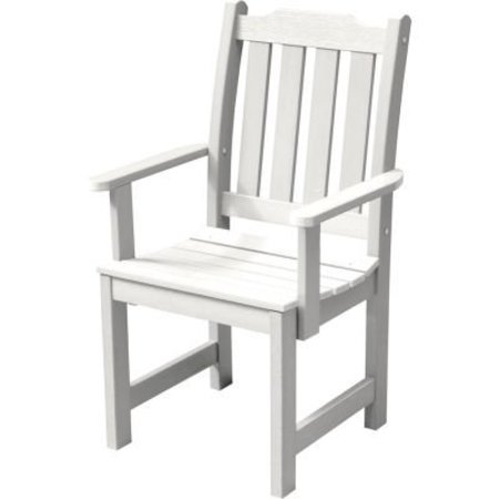 HIGHWOOD USA Highwood® Synthetic Wood Dining Chair With Arms, White AD-CHDL2-WHE